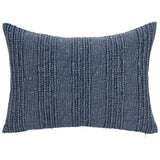 Gratitude Lumbar Pillow, Navy Blue
