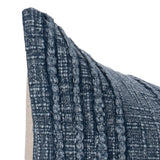 Gratitude Lumbar Pillow, Navy Blue