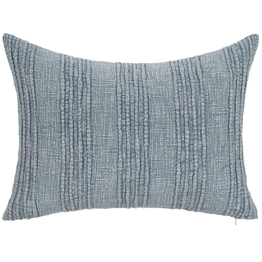 Gratitude Lumbar Pillow, Sea Fog Blue