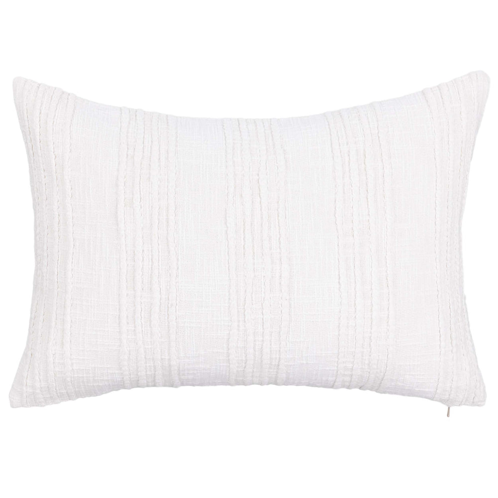 Gratitude Lumbar Pillow, White