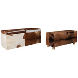 Hair on Hide Benches, Multi, Set of 2