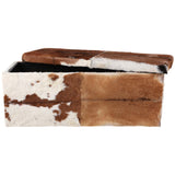 Hair on Hide Benches, Multi, Set of 2