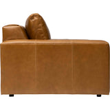 Halston Leather Sofa, Libby Amaretto-Furniture - Sofas-High Fashion Home