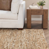 Hayward Soumak Jute Rug, Natural/Green