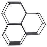 Hexagon Wall Shelf, Black