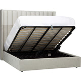 Huntington King Storage Bed, Pismo Linen by Becki Owens-Furniture - Sofas-High Fashion Home