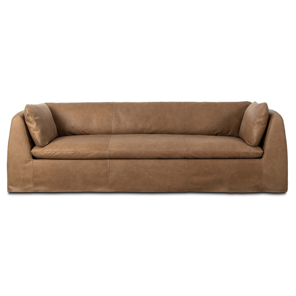 Iggy 98" Slipcover Leather Sofa, Palermo Drift by Four Hands-Furniture - Sofas-High Fashion Home