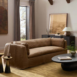 Iggy 98" Slipcover Leather Sofa, Palermo Drift by Four Hands-Furniture - Sofas-High Fashion Home