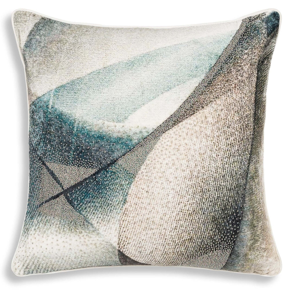 Jade Pillow, Blue/Grey-Accessories-High Fashion Home