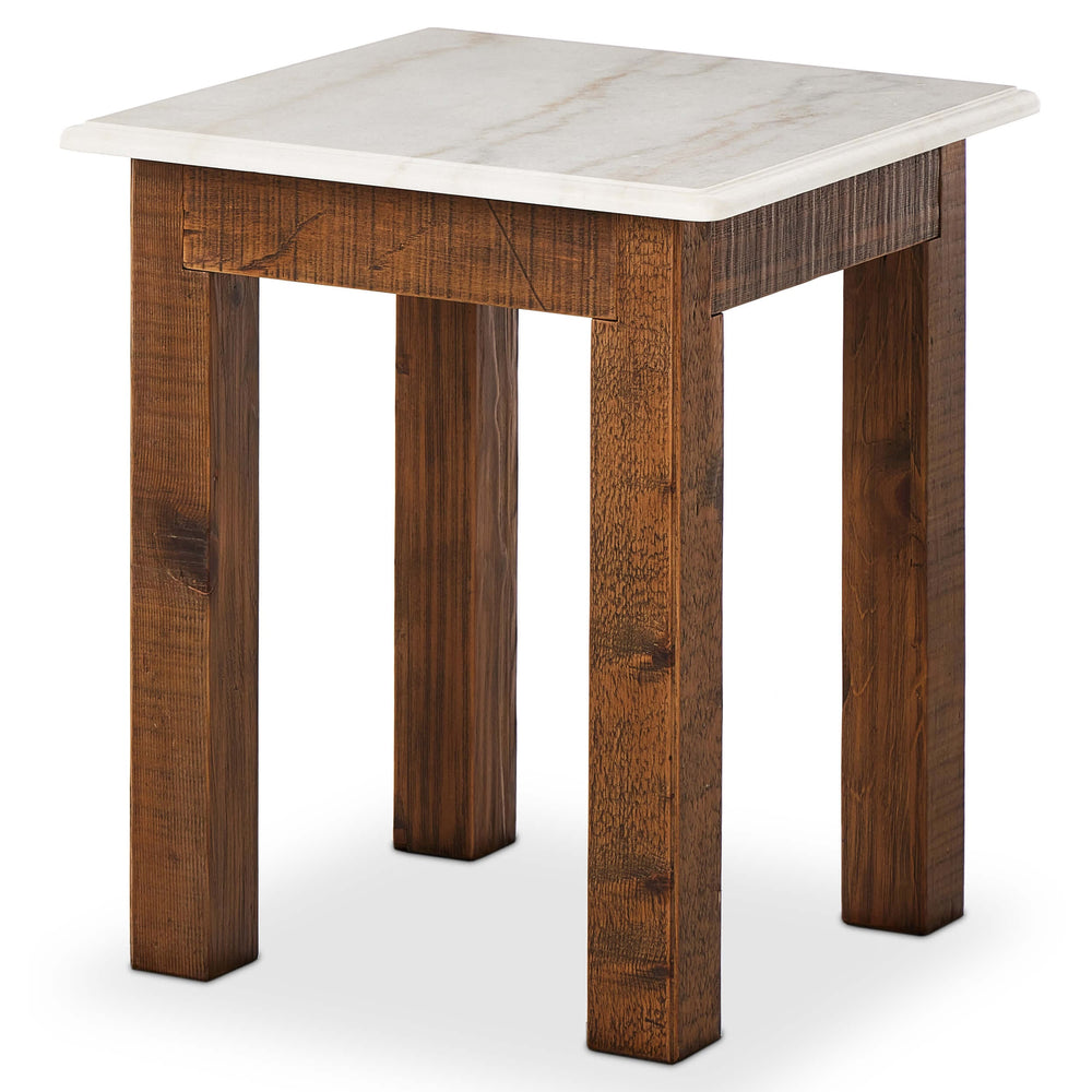 Jessa End Table, White Marble by Four Hands