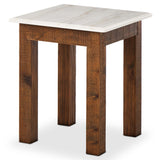 Jessa End Table, White Marble by Four Hands
