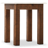 Jessa End Table, White Marble by Four Hands