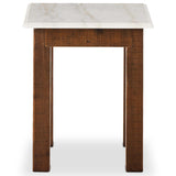 Jessa End Table, White Marble by Four Hands