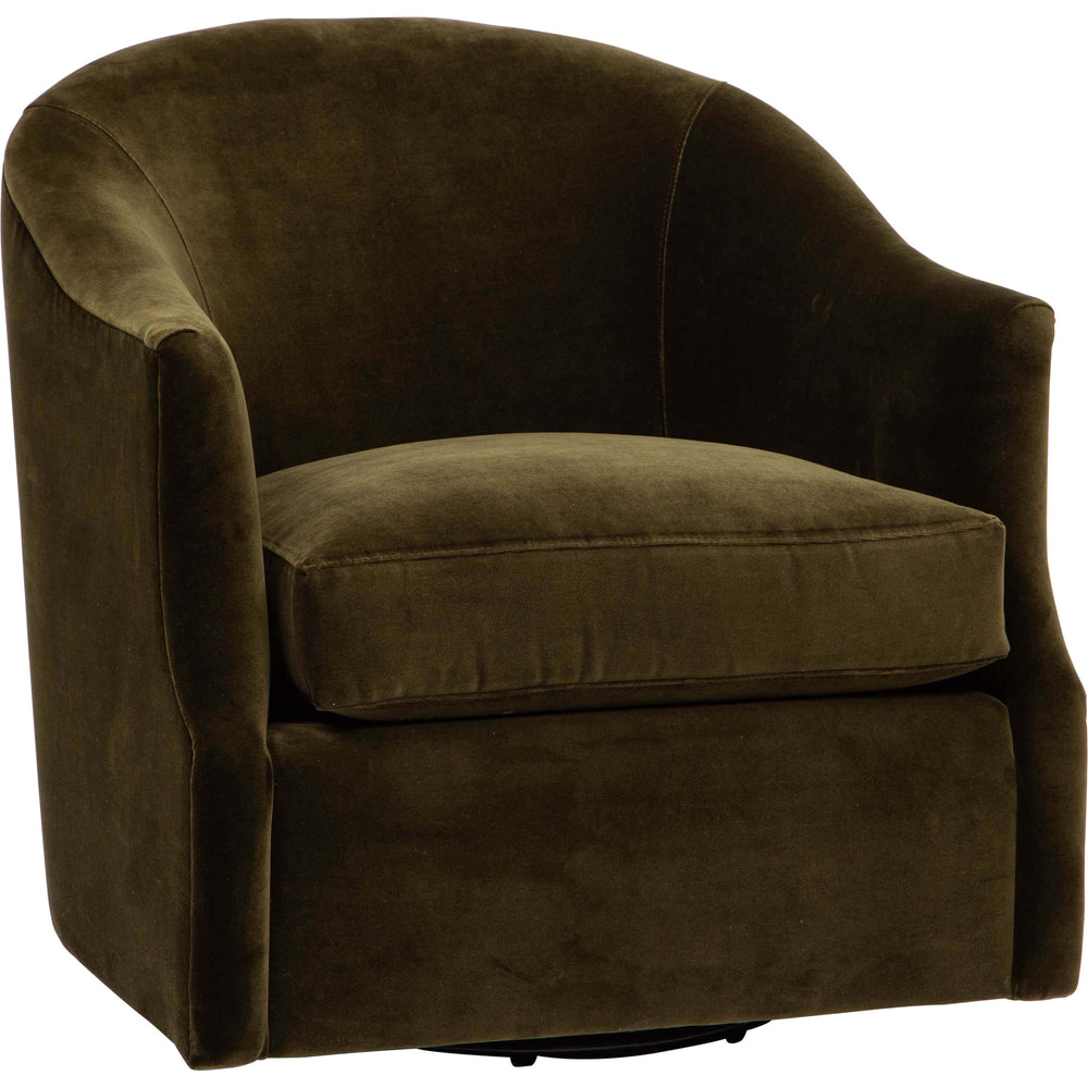 Julie Swivel Glider, Vance Olive-Furniture - Chair-High Fashion Home