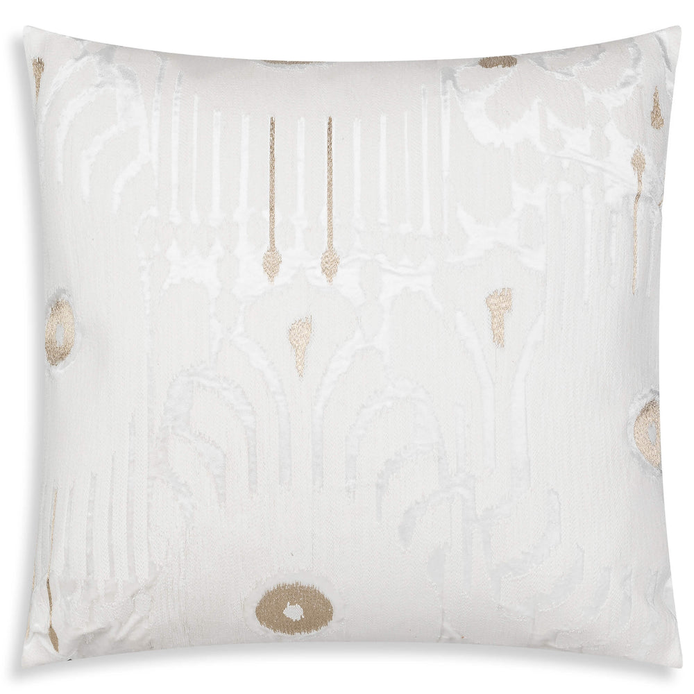 Kas Ikat Pillow, Ivory/Gold-Accessories-High Fashion Home