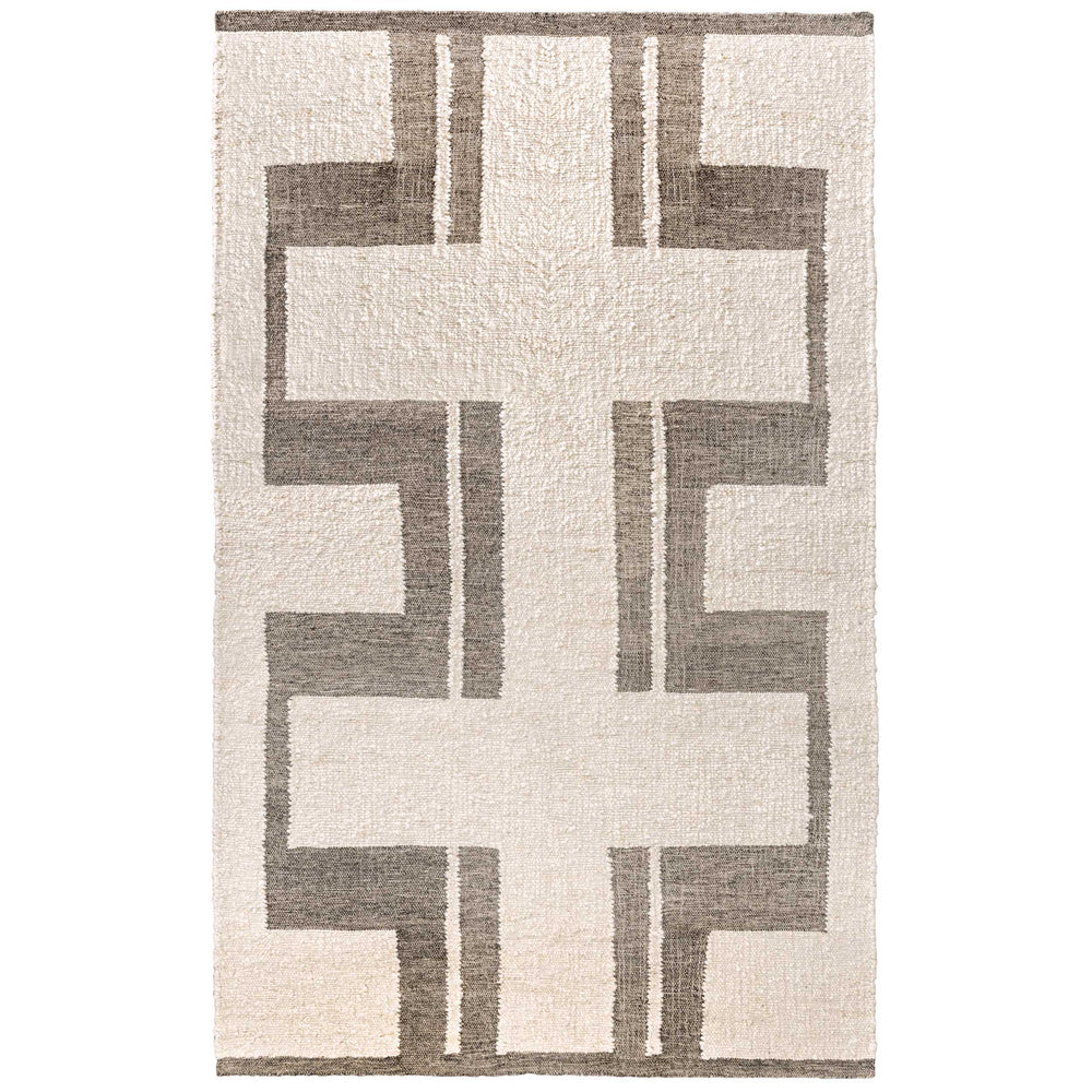 Kavala Rug, Charcoal/Ivory
