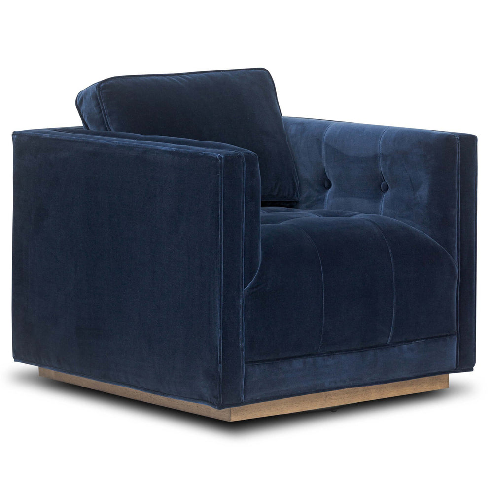 Kiera Swivel Chair, Surrey Midnight by Four Hands-Furniture - Chairs-High Fashion Home