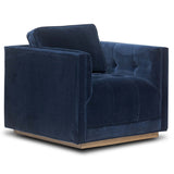 Kiera Swivel Chair, Surrey Midnight by Four Hands-Furniture - Chairs-High Fashion Home