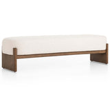 Kirby Bench, Alcala Cream-Furniture - Benches-High Fashion Home