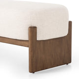 Kirby Bench, Alcala Cream-Furniture - Benches-High Fashion Home