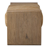 Knox Leather Bench, Light Hair on Hide by Four Hands-Furniture - Chair-High Fashion Home