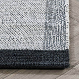 Kochi Stripe Rug, Ivory/Black