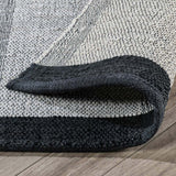 Kochi Stripe Rug, Ivory/Black