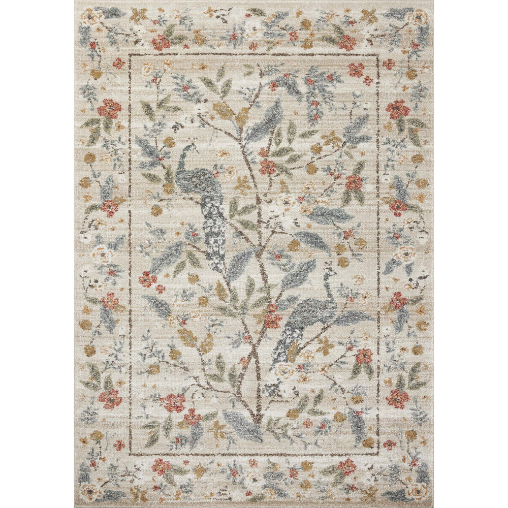 Rifle Paper Co. x Loloi Rug Laurel LAU-05, Peacock Garden Cream-High Fashion Home