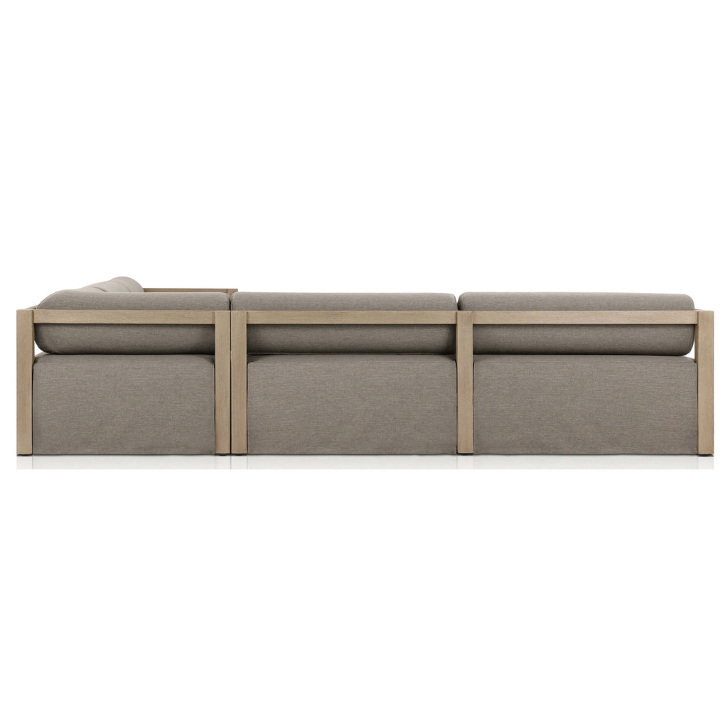 Laskin 3 Piece Outdoor Sectional, Alessi Fawn/Washed Brown by Four Han ...