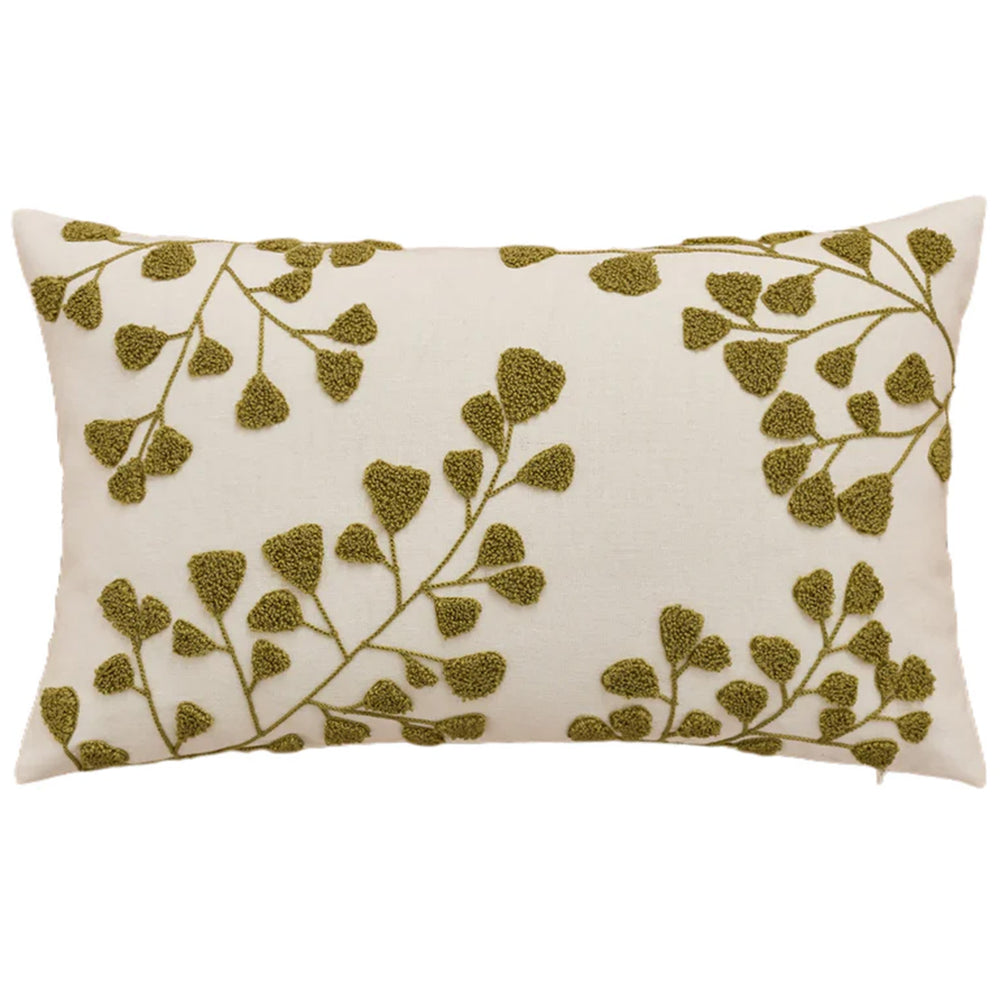 Leaves Lumbar Pillow, Green
