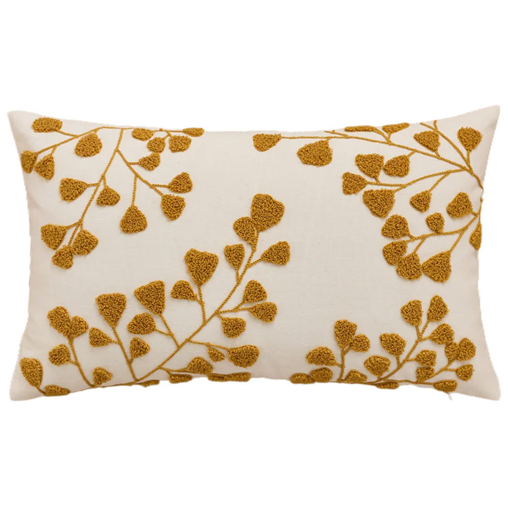 Leaves Lumbar Pillow, Yellow