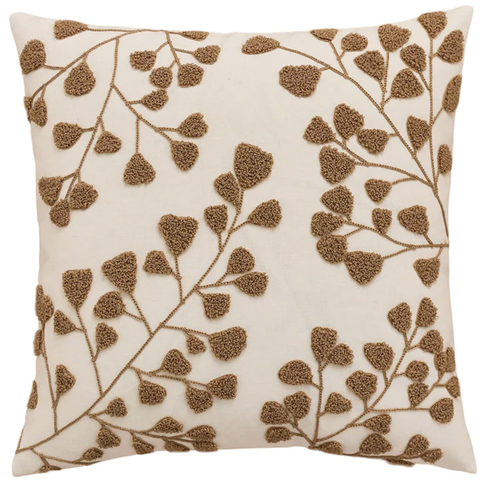 Leaves Pillow, Brown