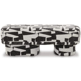 Lena Bench, Black and White-Furniture - Benches-High Fashion Home