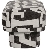 Lena Bench, Black and White-Furniture - Benches-High Fashion Home