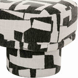 Lena Bench, Black and White-Furniture - Benches-High Fashion Home