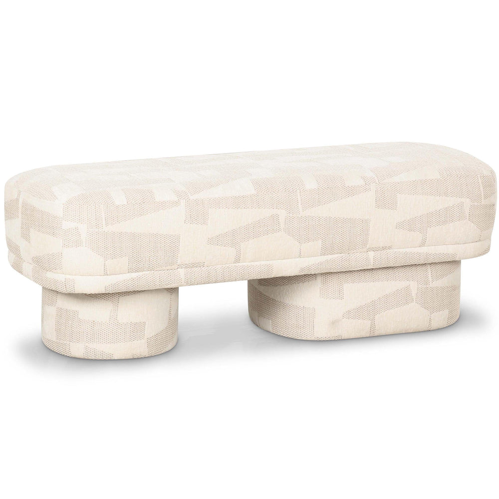 Lena Bench, Cream-Furniture - Benches-High Fashion Home