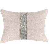 Lira Lumbar Pillow, Natural/Silver
