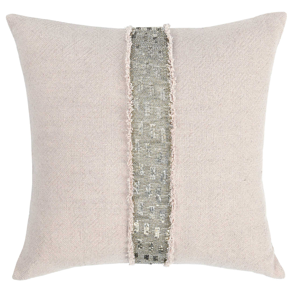 Lira Pillow, Natural/Silver