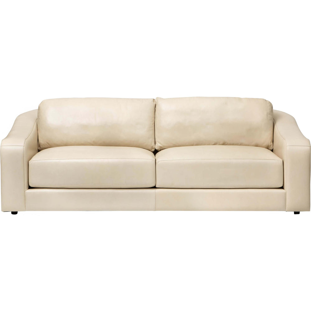Luka Leather Sofa, Landry Ivory-Furniture - Sofas-High Fashion Home
