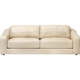 Luka Leather Sofa, Landry Ivory-Furniture - Sofas-High Fashion Home