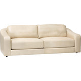 Luka Leather Sofa, Landry Ivory-Furniture - Sofas-High Fashion Home