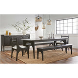 Luna Dining Bench, Charcoal-Furniture - Dining-High Fashion Home