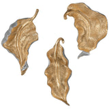 Luxe Leaves, Gold, Set of 3