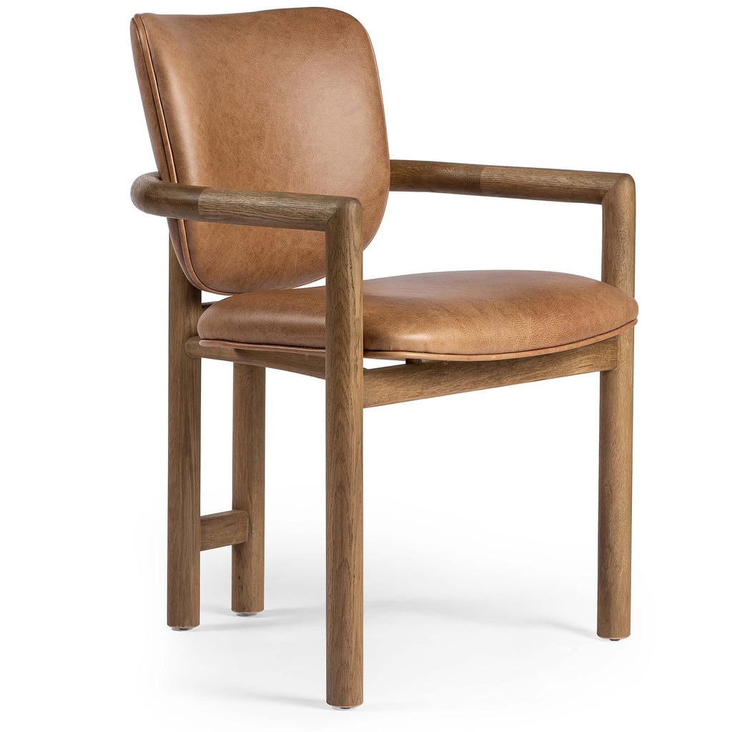 Madeira Leather Dining Chair, Chaps Saddle, Set of 2 High Fashion Home