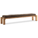Marcia Leather Bench, Nubuck Cigar by Four Hands