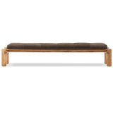 Marcia Leather Bench, Nubuck Cigar by Four Hands