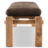 Marcia Leather Bench, Nubuck Cigar by Four Hands