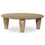 Maricopa Large Round Coffee Table, Worn Oak by Four Hands-Furniture - Accent Tables-High Fashion Home