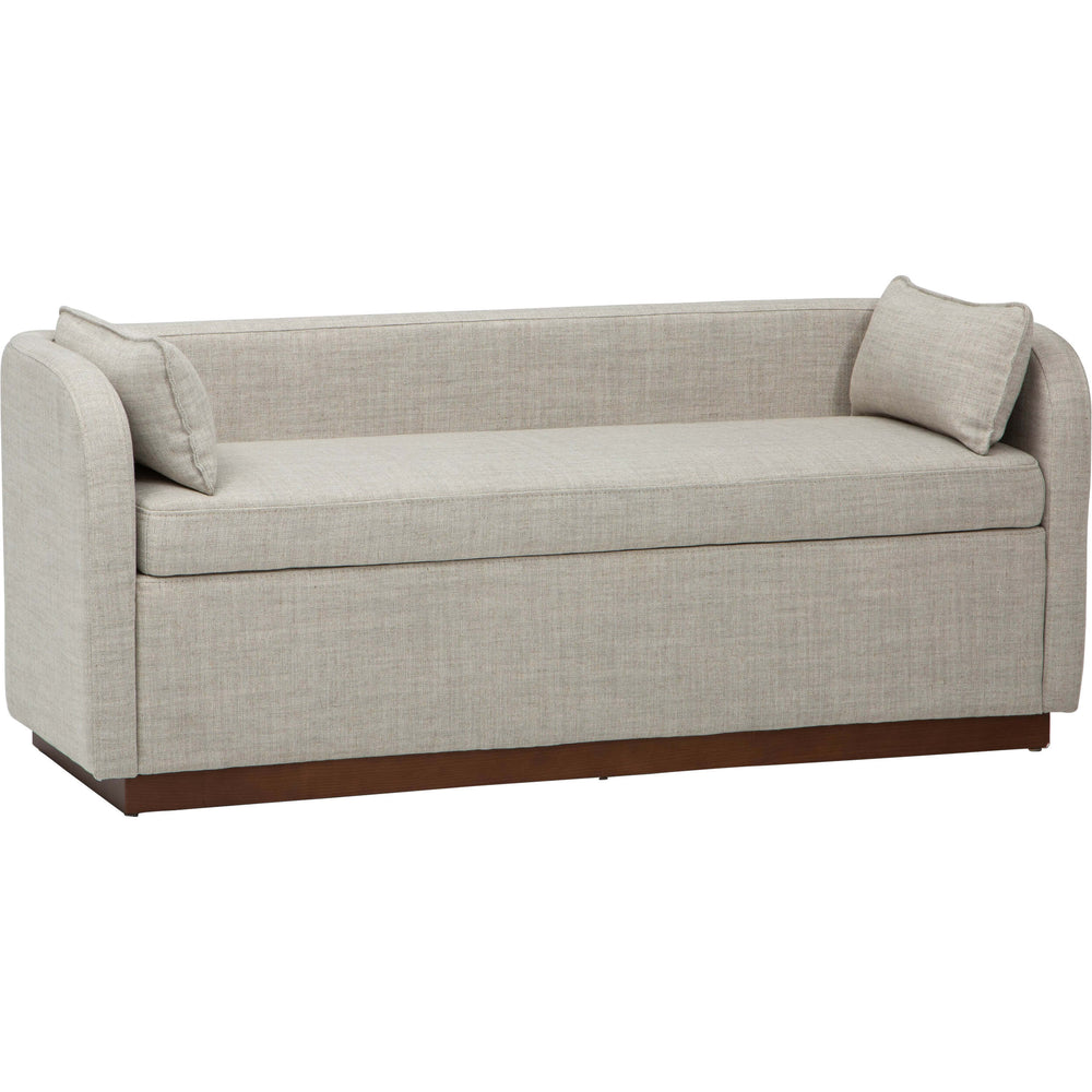 Marina Storage Bench, Pismo Linen by Becki Owens-Furniure - Benches-High Fashion Home