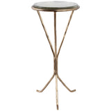 Recycled Glass Top Drink Table, Gold